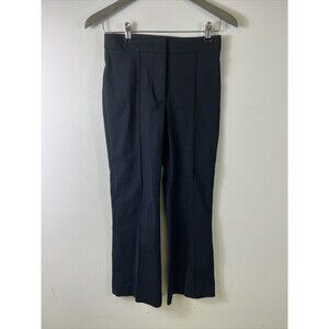 Derek Lam 10 Crosby Women's Flared Leg Pleated Dress Pants Black Size 0 26x27